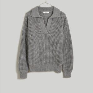 Madewell Waffle-Knit Henley Sweater